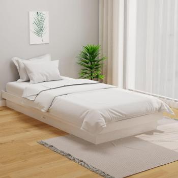 Cadre de lit Blanc Bois massif 90x200 cm – VidaXL