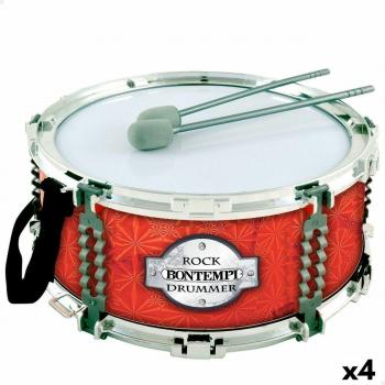 Kunststoff‑Bunt‑Trommeln Bontempi 30,5 × 13,5 × 30,5 cm – 4 Stück