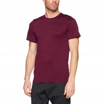 Nike Herren Breathe Top Kurzarm Hyper Dry Shirt, Portwein/Noble Rot/Schwarz, M