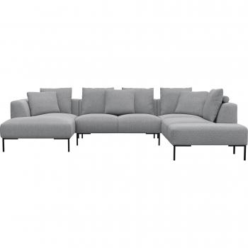 U-Form Ecksofa FLEXLUX »Sava«, mit losen Rückenkissen