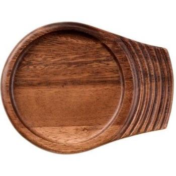 Single-Handed Churchill Wooden Trays – 7″ × 5.5″, Quantity 4
