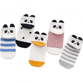 Lote de calcetines divertidos para niñas y niños, diseño encantador de pandas