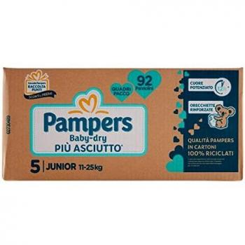 Baby‑Dry Junior 5 di Pampers – 92 pannolini
