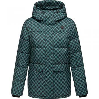 Steppjacke RAGWEAR Wikesh Print, Damen, Gr. XL (42), blau (ocean)