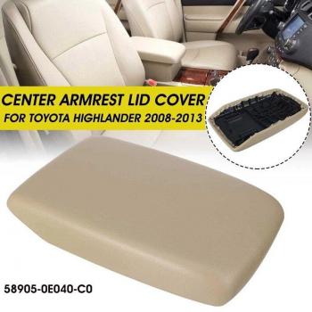 Cubierta de Reposabrazos Central Beige PU para Toyota Highlander/Kluger