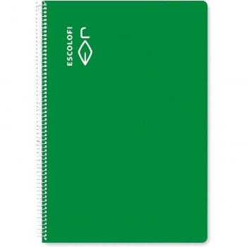 Cuaderno espiral A5 50 hojas Montesori pauta 3,5 margen verde