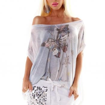 Ultra Wide Shirt mit Butterfly‑Design – Einheitlich