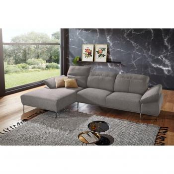 Levi Ecksofa (L‑Form) – W.SCHILLIG Modell, grau S22, 309 cm Breite, bequem & zeitlos