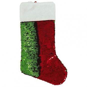 Calza di Babbo Natale con bordatura bianca