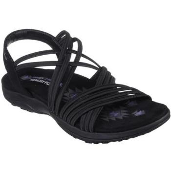 Skechers Women’s Reggae Slim Sunnyside Black Vegan Slip‑On – Size 5