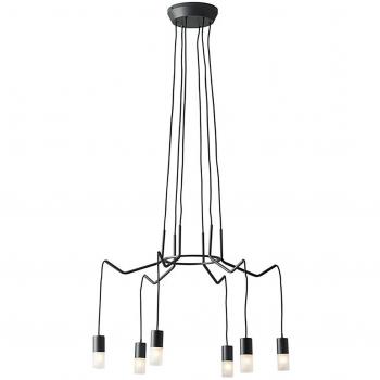 Spider 6-Light Wire Pendant by Fan Europe in Anthracite