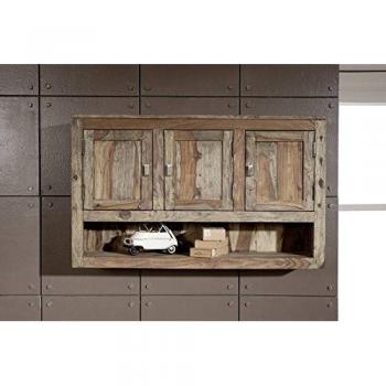 Sheesham Hängeschrank 115×25×70 – Grau, ölig, Nature Grey – Massenmöbel24