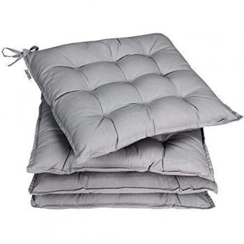 Cozy Sitzauflage 4er-Set Grau