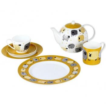 Colección Británica de Porcelana con Detalle de Oveja