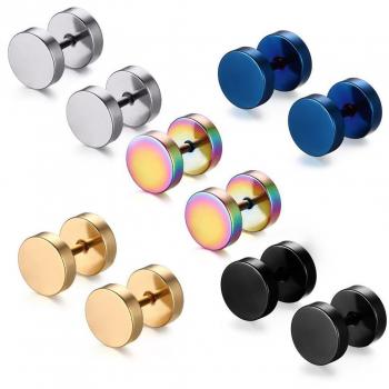Pendientes 8MM Unisex Acero Inoxidable con Bolsa de Regalo