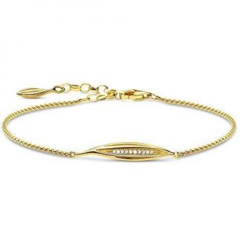 Pulsera de hoja de plata con baño de oro Thomas Sabo
