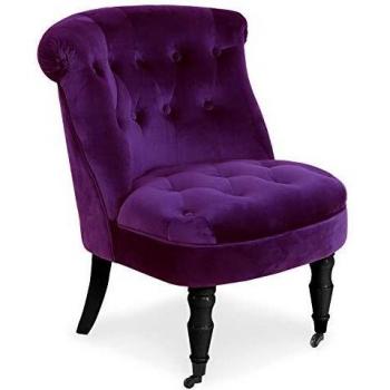Velours Violet Fauteuil Prince 62