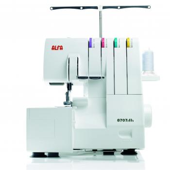Alfa Máquina remalladora Overlock 8707 con brazo libre