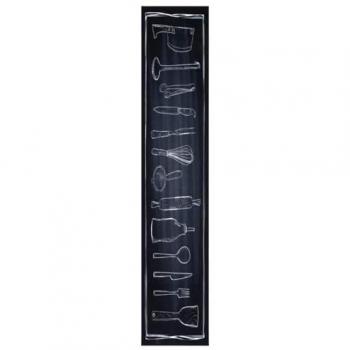 Kuhinja Mat Toile Baršun 300 x 60 cm – Nero