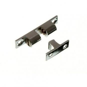 Adjustable Double Sprung Ball Catch Latch Chrome 42mm + Screws