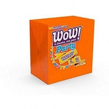 TOVAGLIOLI ARANCIONI 2 VELI 65 PEZZI 33X33 CM