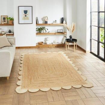Natural Jute Scallop Savannah Rug