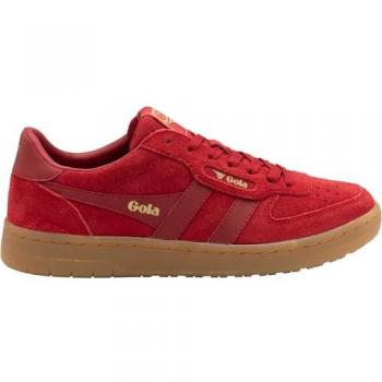 Scarpe Gola Hawk 86 in Suede Rosso