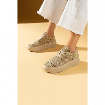 Sneakers d’estate in trama tricotata, suola alta 76-99-24