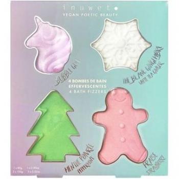 Set di 4 Bombe da Bagno Effervescenti Inuwet