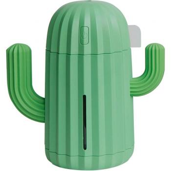 Cactus 340 mL USB Air Mist Diffuser – Compact Portable Humidifier for Vehicle, Desk, Living Space