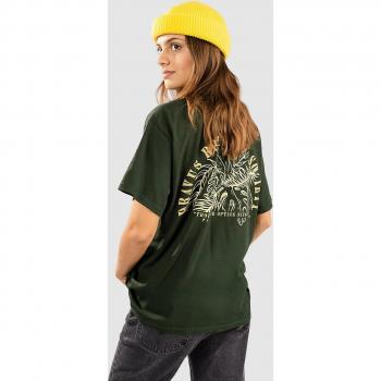 Dravus Tropics + Optics Damen T-Shirt in dunklem Grün M