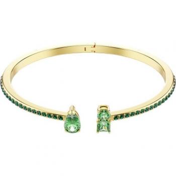 Bracciale Swarovski placcato oro, modello Matrix, verde