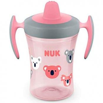 NUK Trainer Cup Trinklernbecher, weiche Trinktülle, auslaufsicher, 6+ Monate, BPA-frei, 230ml, Elefant