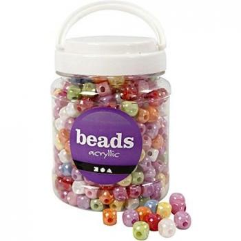 Perles en plastique, dés, 10 mm, assortiment de couleurs, 400 g, 700 ml