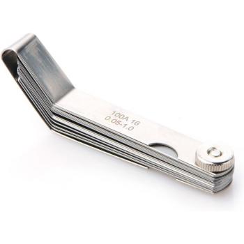 Calibrador de Espesor de Acero Inoxidable Curvado Métrico P20 (0,05 a 1mm)