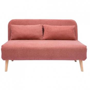 Terrakottafarbenes Schlafsofa AMIKO