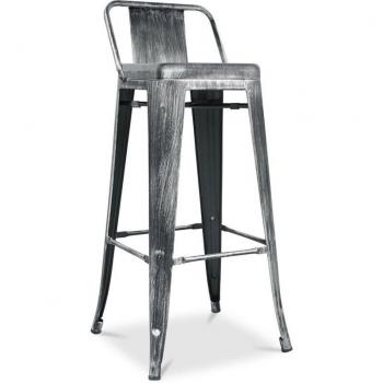 Stylix 76cm Industrial Design Bar Stool with Backrest
