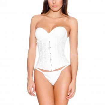BEAUTIFY Womens Hestia Luxe Bustier, Classic White, XL