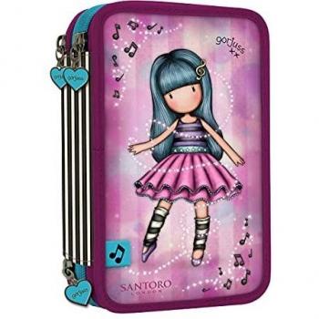 Scolastico Triplo Rosa M057a con 45 Accessori per Figli