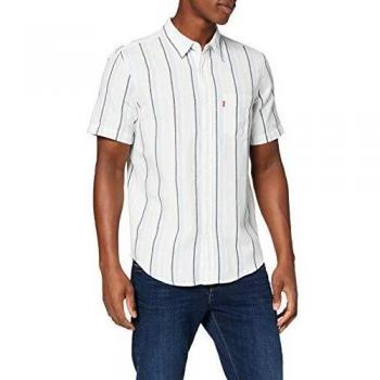 Camisa Levi's SS Clásica 1 Bolsillo Estándar, Blanca (Alton Cloud Dancer 0010), M para Hombre