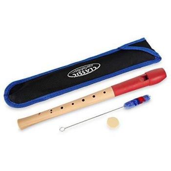 Schöne Pivella Blockflöte mit barocker Griffweise, rot, ideal für Einsteiger