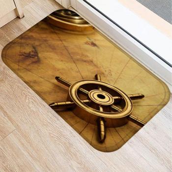 Outdoor Kitchen Map Pattern Rug 40x60cm
