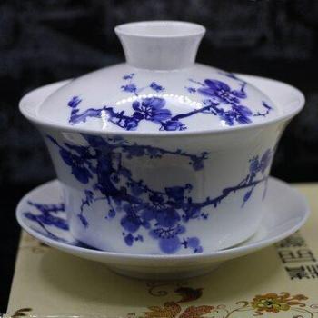 Blau-weiße Porzellan Tee Tasse 300ml
