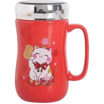 Miroir de Bonheur Chat Tasse Étanche 450 ml