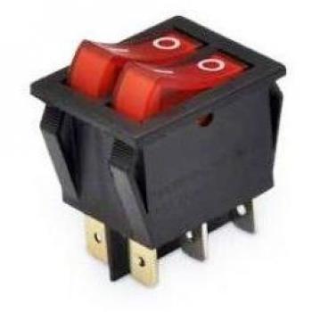Interrupteurs On/Off DPDT 5 unités avec LED 16A