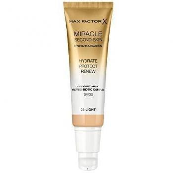 Max Factor Miracle Touch Second Skin Hydrating Cream Foundation SPF 20 Shade 03 Light