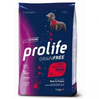 Prolife Cibo Secco Grain Free per Cani Adulti Sensibili Manzo e Patate 7 kg
