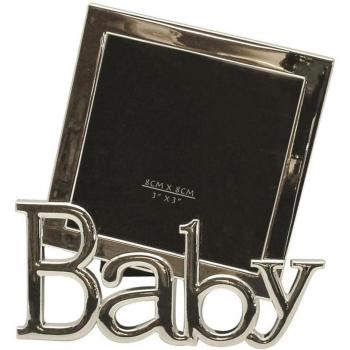 Silver Baby Picture Frame by Dakota (8x8cm)