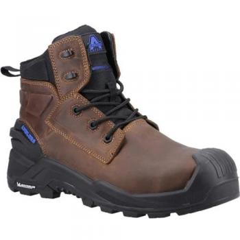 Amblers 980C Men's Waterproof Safety Boots – Brown Leather, UK 12