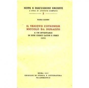 Il vescovo cotronese Niccolò da Durazzo e un inventario di suoi codici latini e greci